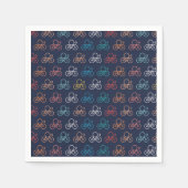 Multicolor-Fahrradmuster Serviette (Vorderseite)