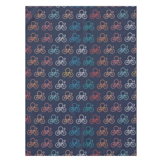 Multicolor-Fahrradmuster Tischdecke (Vorderseite)