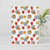 Multicolor Fall Geographische Blätter Einladung (Stehend Vorderseite)