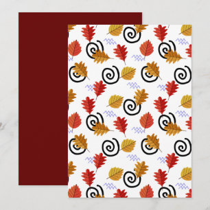 Multicolor Fall Geographische Blätter Einladung