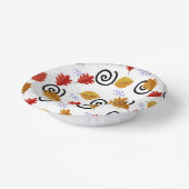 Multicolor Fall Geographische Blätter Pappteller (Gewinkelt)