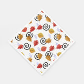 Multicolor Fall Geographische Blätter Serviette (Ecke)