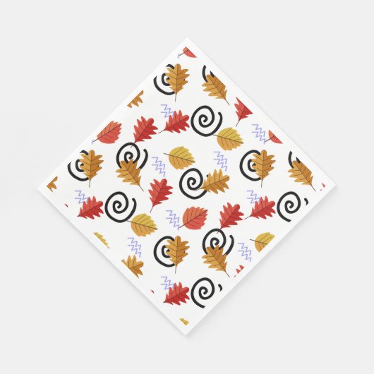 Multicolor Fall Geographische Blätter Serviette (Ecke)