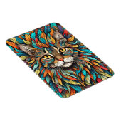 Multicolor Feathers Cat 737 Magnet (Rechte Seite)