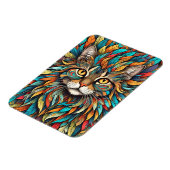 Multicolor Feathers Cat 737 Magnet (Linke Seite)