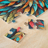 Multicolor Feathers Cat 737 Puzzle (Seite)