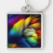 Multicolor Feathers Schlüsselanhänger (Vorne)