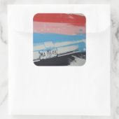 Multicolor fender quadratischer aufkleber (Tasche)