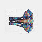 Multicolor-Festgläser-Elephant 3 Fleecedecke (Vorderseite (Horizontal))
