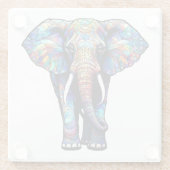 Multicolor-Festgläser-Elephant 3 Glasuntersetzer (Rückseite)
