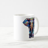 Multicolor-Festgläser-Elephant 3 Kaffeetasse (VorderseiteRechts)