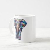 Multicolor-Festgläser-Elephant 3 Kaffeetasse (Vorderseite Links)