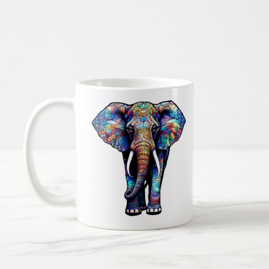 Multicolor-Festgläser-Elephant 3 Kaffeetasse (Links)