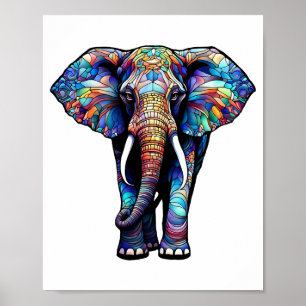 Multicolor-Festgläser-Elephant 3 Poster