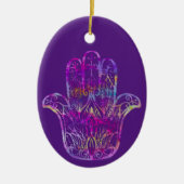 Multicolor Filigree Hamsa Keramik Ornament (Vorne)