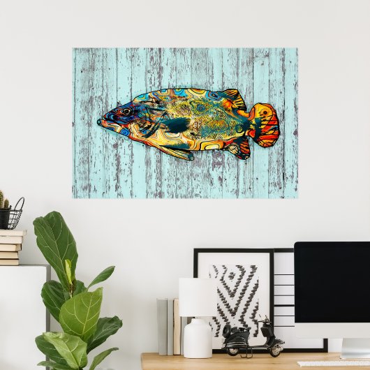 Multicolor Fish 2 Poster (Heimbüro)