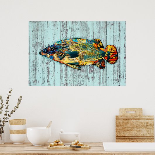 Multicolor Fish 2 Poster (Küche)