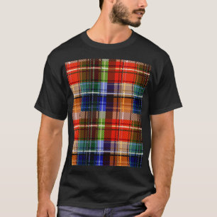Multicolor Flannel Kariert Tartan Muster T-Shirt