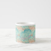 Multicolor Floral Doodle Muster Espressotasse (Vorderseite)