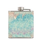 Multicolor Floral Doodle Muster Flachmann (Rückseite)