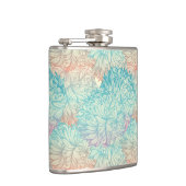 Multicolor Floral Doodle Muster Flachmann (Rechts)