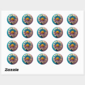 Multicolor Floral Sticker Art (Blatt)