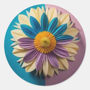 Multicolor Floral Sticker Art