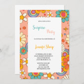 MULTICOLOR FLOWERS BIRTHDAY INVITATION EINLADUNG (Vorne/Hinten)