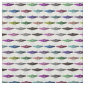 Multicolor Flying Saucers-UFOs Stoff (Muster)