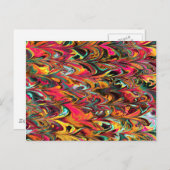 Multicolor-Fraktal. Parrot Muster. Abstrakte Art. Postkarte (Vorne/Hinten)