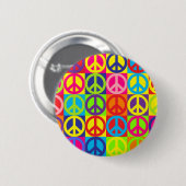 Multicolor-Frieden Button (Vorne & Hinten)