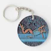 Multicolor Frog Schlüsselanhänger Blue Circle (Vorderseite)