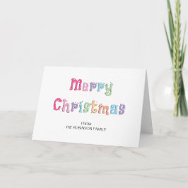 Multicolor Frohe Weihnachtskarte Feiertagskarte