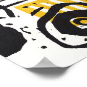 Multicolor Funky Abstrakt Art Poster (Ecke)