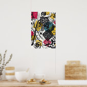 Multicolor Funky Abstrakt Art Poster (Küche)