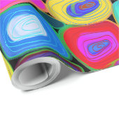 Multicolor Funky Circles Ölgemälde Geschenkpapier (Rolleneckpunkt)