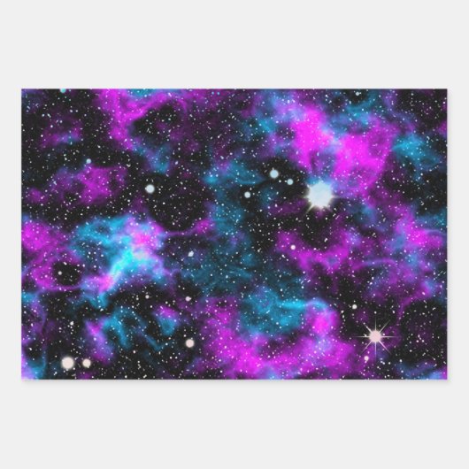 Multicolor Galaxy Geschenkpapier Set (Vorderseite)