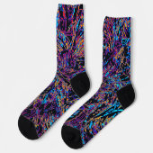 Multicolor gebogene Linienmuster Socken (Linkes Detail)