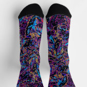 Multicolor gebogene Linienmuster Socken (Oben)