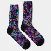 Multicolor gebogene Linienmuster Socken (Rechts)