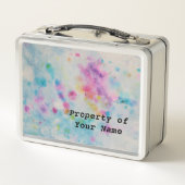 Multicolor-Gefärbte Krawatte Metall Brotdose (Rückseite)