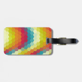Multicolor Geometric Hexagon Muster Gepäckanhänger (Rückseite horizontal)