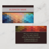 Multicolor Geometric Hexagon Muster | Schlicht Bro Visitenkarte (Vorne/Hinten)