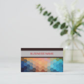 Multicolor Geometric Hexagon Muster | Schlicht Bro Visitenkarte (Stehend Vorderseite)