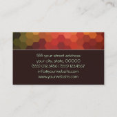 Multicolor Geometric Hexagon Muster | Schlicht Bro Visitenkarte (Rückseite)