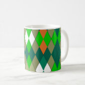 Multicolor geometric pattern rhombuses minimalism kaffeetasse (VorderseiteRechts)