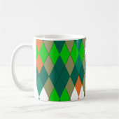 Multicolor geometric pattern rhombuses minimalism kaffeetasse (Links)