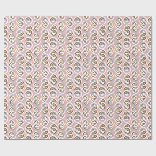 Multicolor Geometrie: Abstrakter Halbkreis Geschenkpapier (Flach)