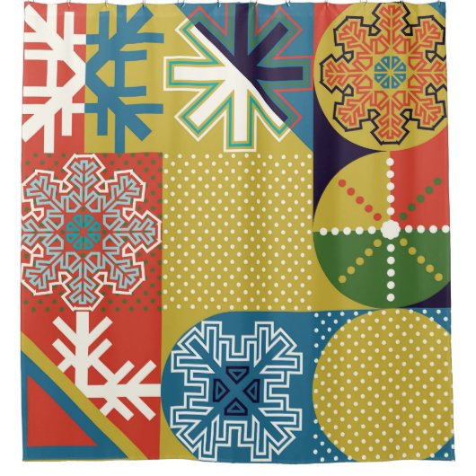 Multicolor Geometrie: Hintergrund der lokalen Schn Duschvorhang (Vorderseite)