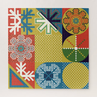 Multicolor Geometrie: Hintergrund der lokalen Schn Puzzle